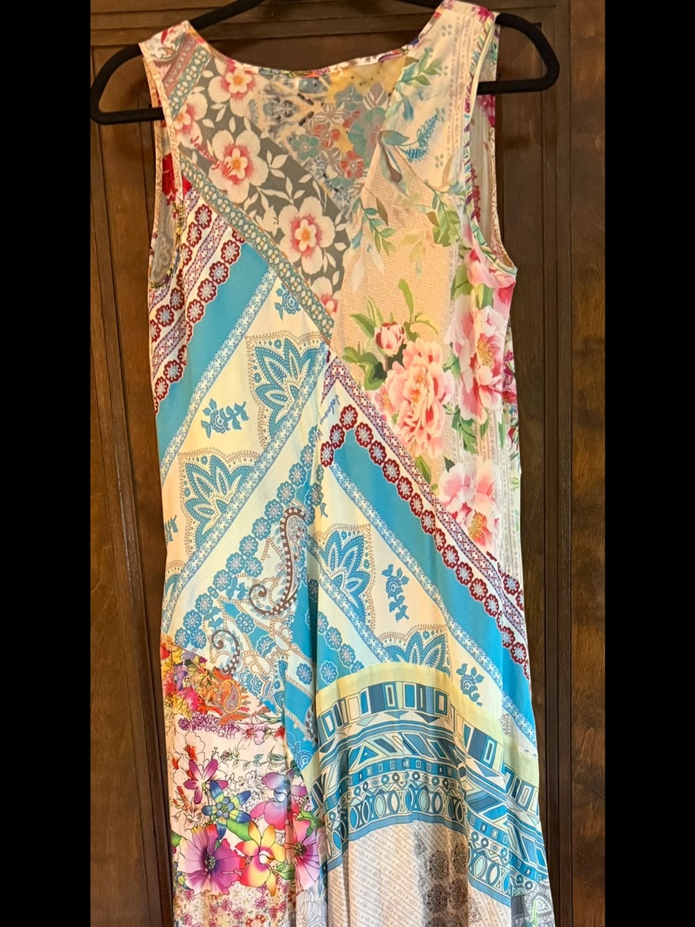 Johnny Was Patchwork Floral Maxi Dress